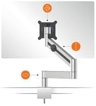 Durable Monitor Halterung mit Tischklemme, flexibler Schwenkarm 360° drehbar, für VESA Bildschirme 2