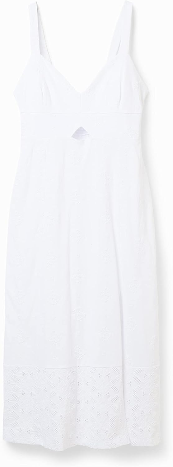 Desigual Damen Dress S Weiss, S Weiss