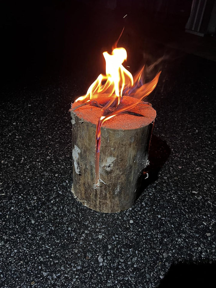 Buri Schwedenfeuer mit 25cm Höhe und 17-24cm Durchmesser I Schwedenfackel für Outdoor-Spass bis zu 2