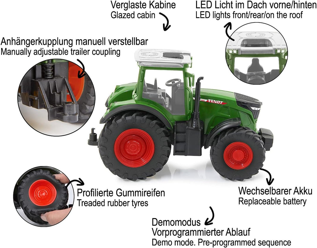 JAMARA 405340 Fendt 1050 Vario 1:24S 2,4GHz - Traktor Fendt Vario Spielzeug, Ferngesteuert RC Trakto
