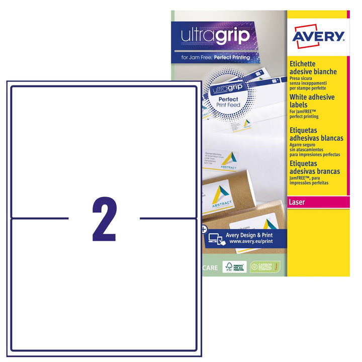Avery L7 Etiketten 99.6 x 143.5 Bianco, 99.6 x 143.5 Bianco