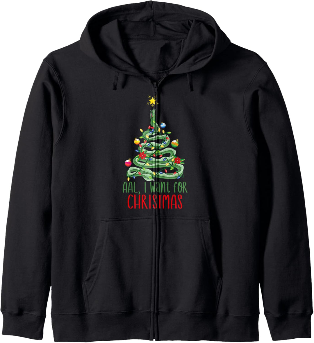 Aal I Want For Christmas Angler Weihnachten Kapuzenjacke