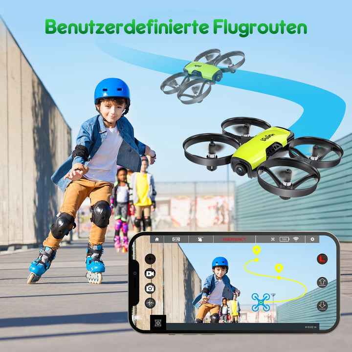 Loolinn | Drohne mit Kamera als Geschenk für Kinder - Mini Drohne Ferngesteuert mit Video & Fotos /