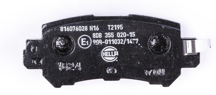 HELLA PAGID 8DB 355 020-151 Bremsbelagsatz - T2195 - Dicke/Stärke: 14.4mm - mit akustischer Verschle