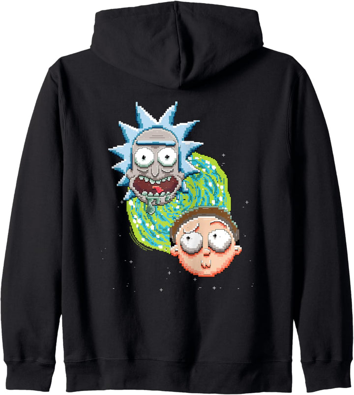 Rick and Morty Pixelated Portal Kapuzenjacke