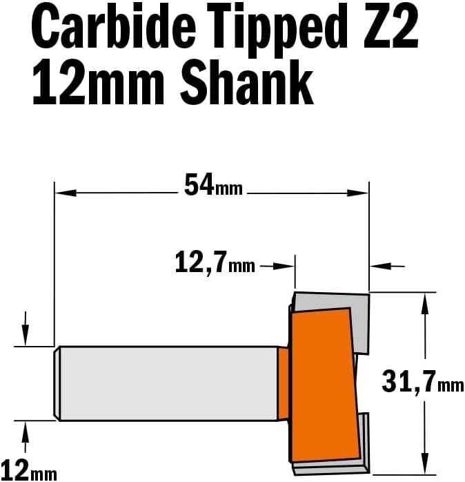 CMT Orange Tools 901.817.11 – Erdbeere für Nutfräser HM S 12 D 31.7 x 12