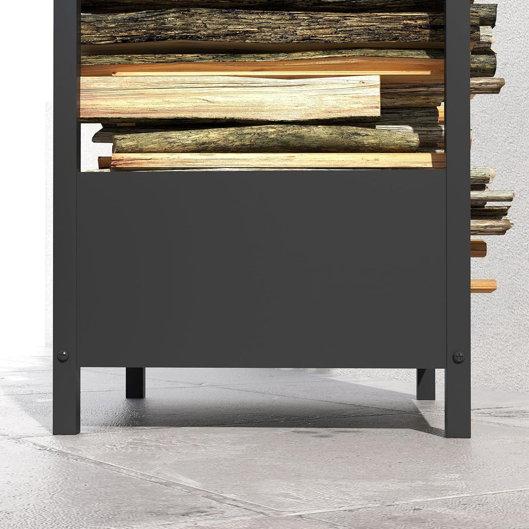 Outsunny Kaminholzregal Brennholzregal Feuerholzregal Kaminholzlager, Stapelhilfe für Brennholz Kami