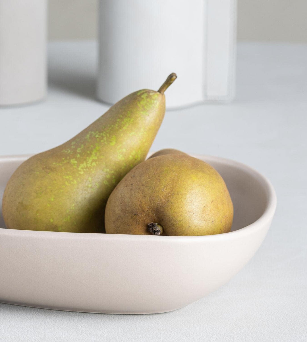 LindDNA Curve Suppenteller aus Steingut in der Farbe Sand, Masse: 22cm x 19cm x 5cm, 991431