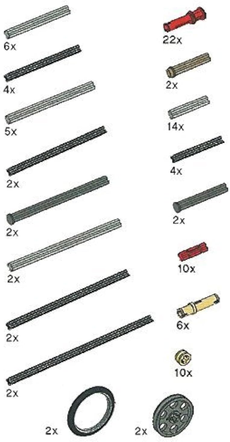 LEGO Technic Achsstangen Sortiment