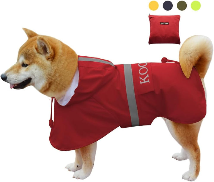 Grosse Hunde Regenjacken Mit Kapuze,Hunde Regenmantel,Mit Reflektierenden Sicherheitsstreifen, Wasse