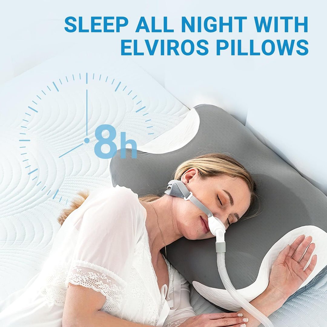 Elviros Memory Foam CPAP-Kissen, Ergonomisches Höhen- und Härteverstellbares Nackenkissen für CPAP-A