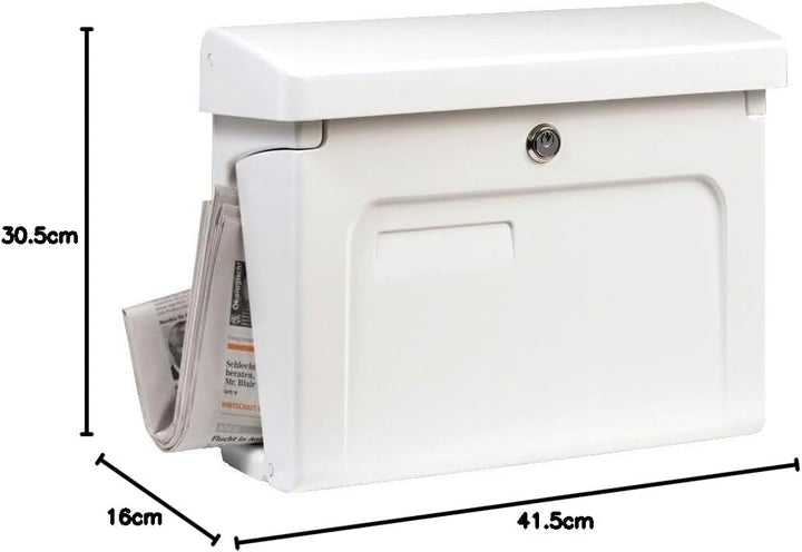 Burg-WÄCHTER Briefkasten mit Zeitungsfach, Kunststoff, Einwurf-Format DIN C4, 2 Schlüssel, Fehmarn 3