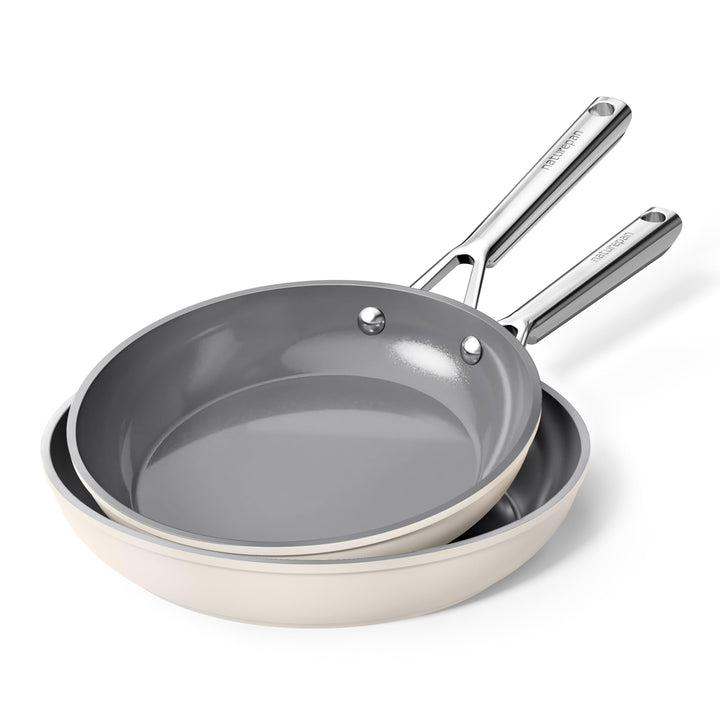 naturepan DiamondTitan Keramik Pfannenset 2-teilig (24+28cm), Antihaft Bratpfanne für alle Herdarten