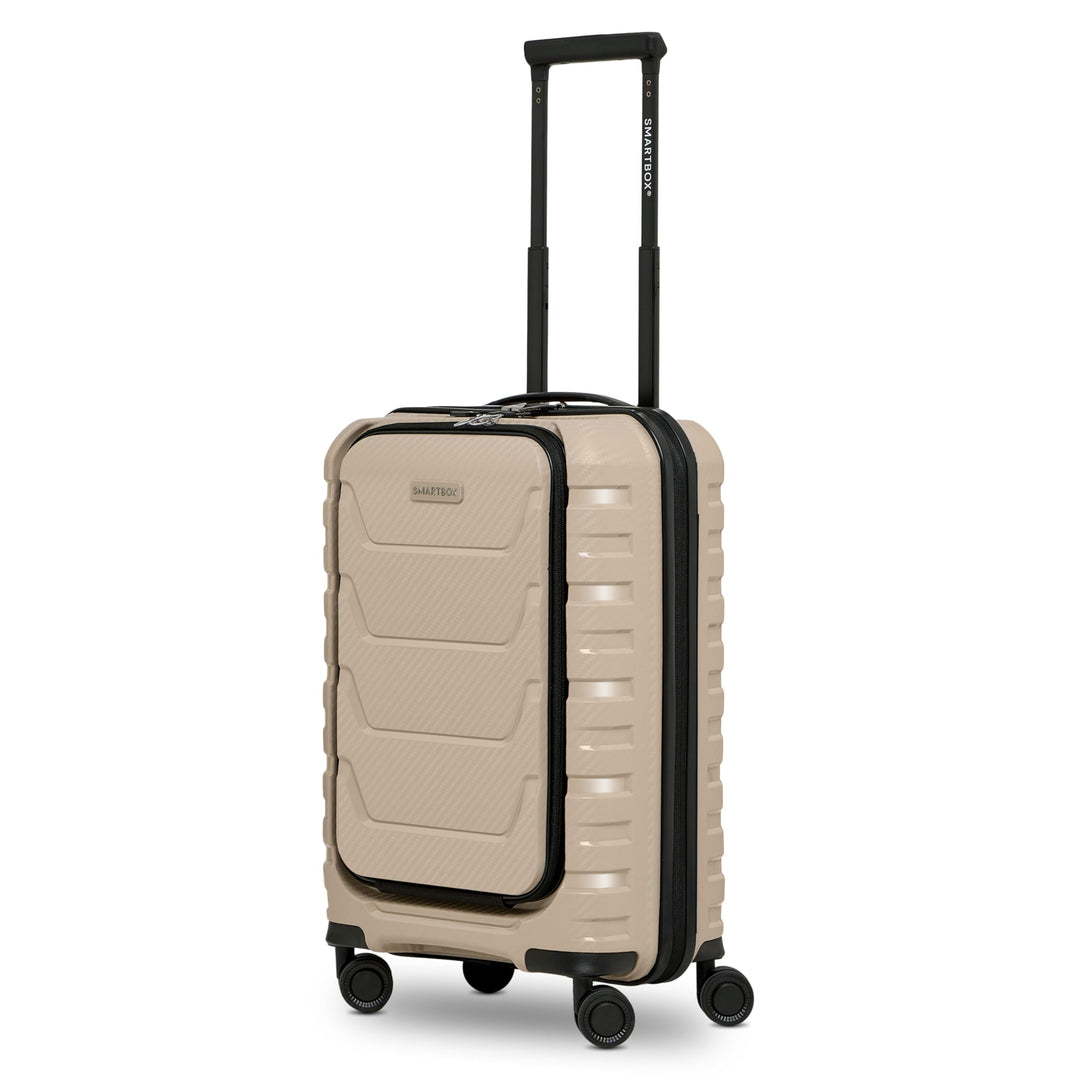 Smartbox Hartschalen Kabinen-Koffer mit Laptopfach | Kleiner Trolley 36 x 22 x 55 cm & Frontöffnung