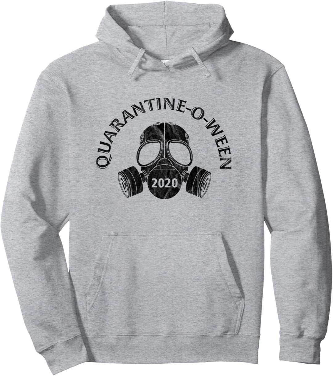 Quarantine-O-Ween 2020 Halloween In Quarantine Mask Vintage Pullover Hoodie