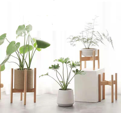 UUE Pflanzenständer, Bambus Blumenständer, Grüner und umweltfreundlicher Plant Stand, Blumenständer