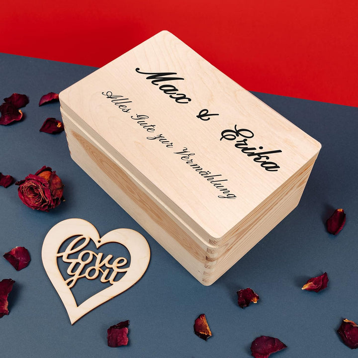 Creative Deco Personalisierte Geschenke Wunschtext Holzkiste | Dein Eigener Beliebig Text Individuel