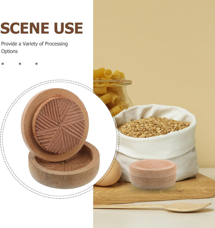 TOYANDONA Handmühle für Getreide und Weizen mit Holzbehälter Manuelle Schälmühle für Körner und Reis