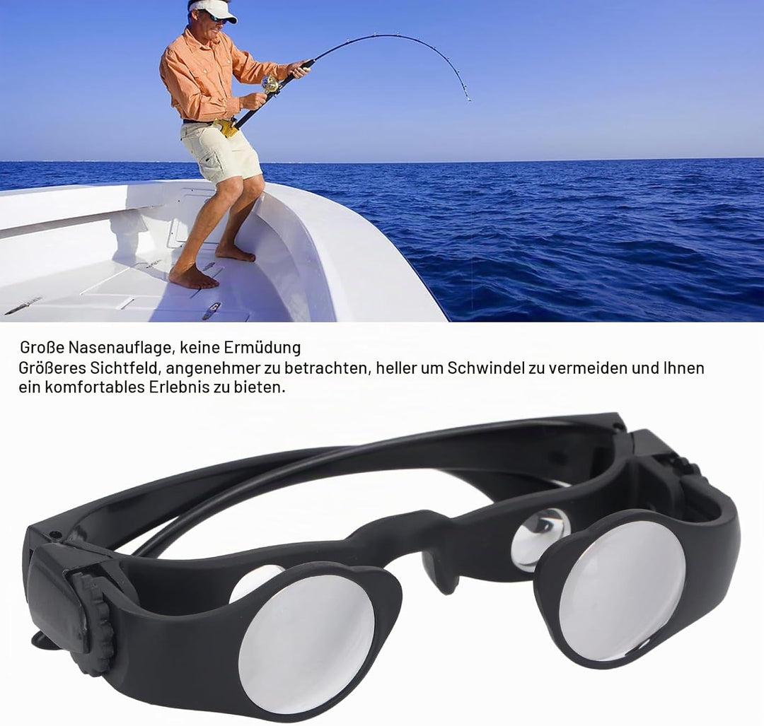 Freihändige Fernglasbrille Zum Angeln, 8-fache Vergrösserung HD Optische Linse Angelfernglas, 3 Farb