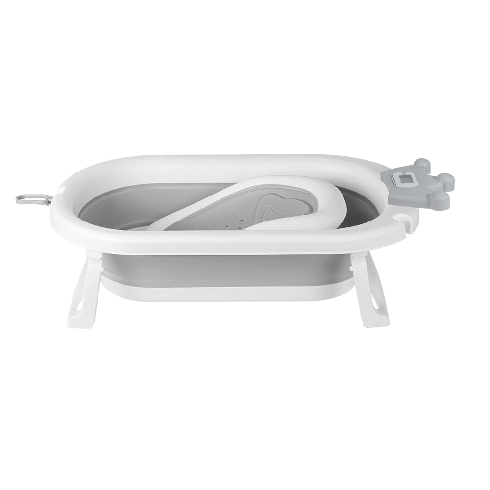 Babybadewanne, faltbar, geeignet für Babys von 0 bis 36 Monaten, ergonomisch und platzsparend, Babyw
