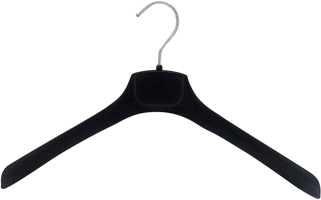 Kleiderbügel Samt Jacken Mäntel Breite Schulter Beflockt rutschfest für Kleidung (39cm), 39cm