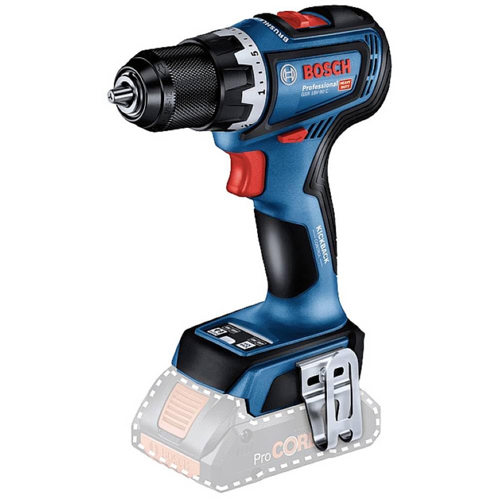 Bosch Professional 18V System Akku Bohrschrauber GSR 18V-90 C (ohne Akku/ Ladegerät) ohne Akkus/Lade