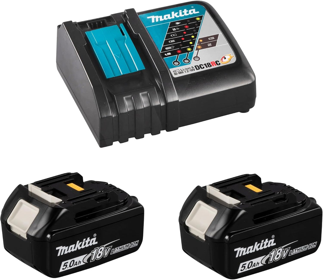 Makita Power Source Kit Li 18V mit 2x BL1850B Akku 5,0Ah + DC18RC Ladegerät (197570-9)