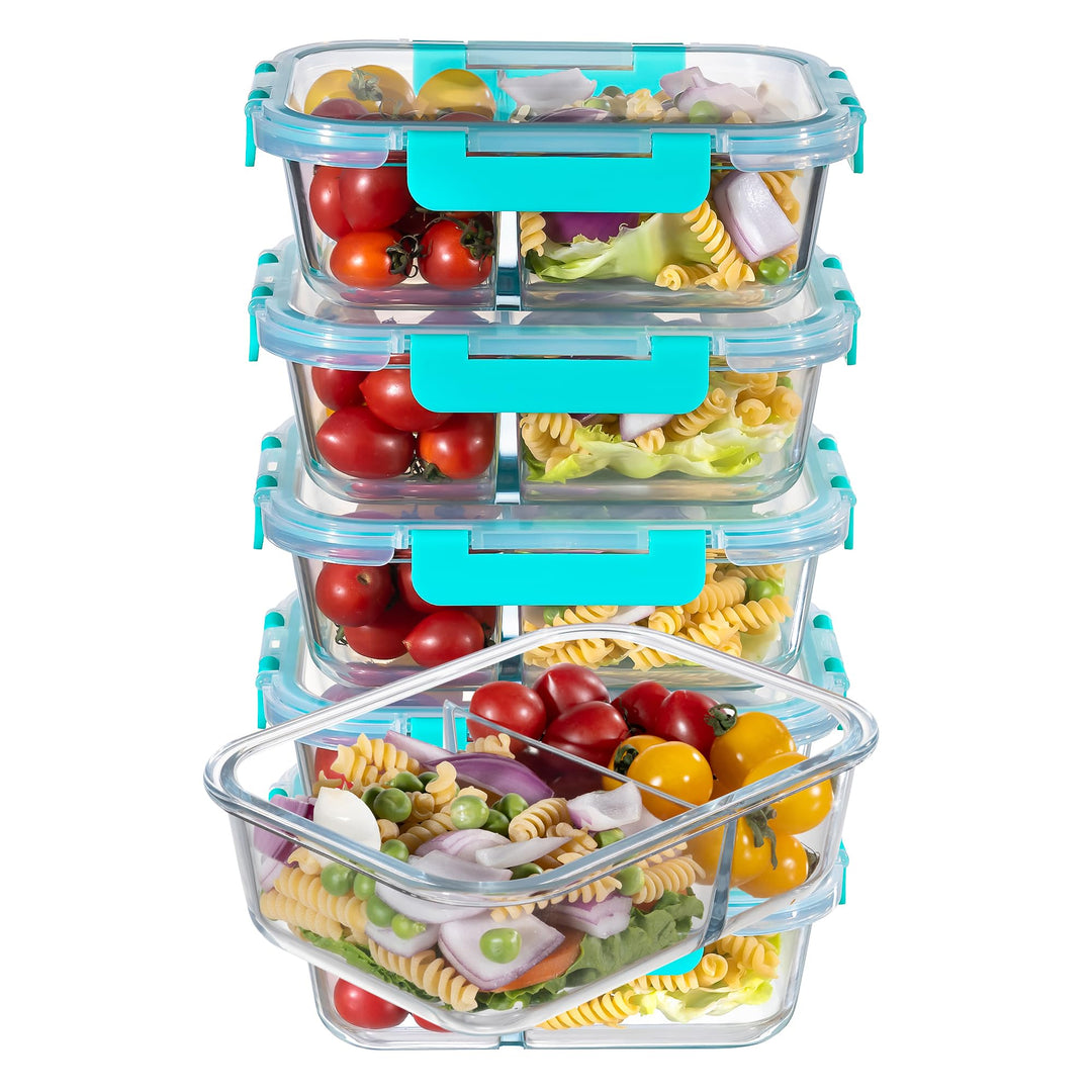 MFY 5 Packungen mit 36-Unzen-glasbehälter mit deckel, frischhaltedosen mit deckel, Meal Prep Boxen G