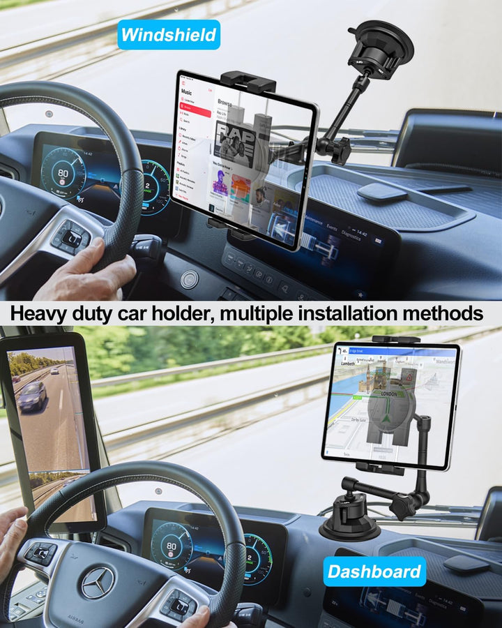 LKW/Auto Tablet Halterung Armaturenbrett Windschutzscheibe, Heavy Duty iPad Autohalterung Saugnapf m