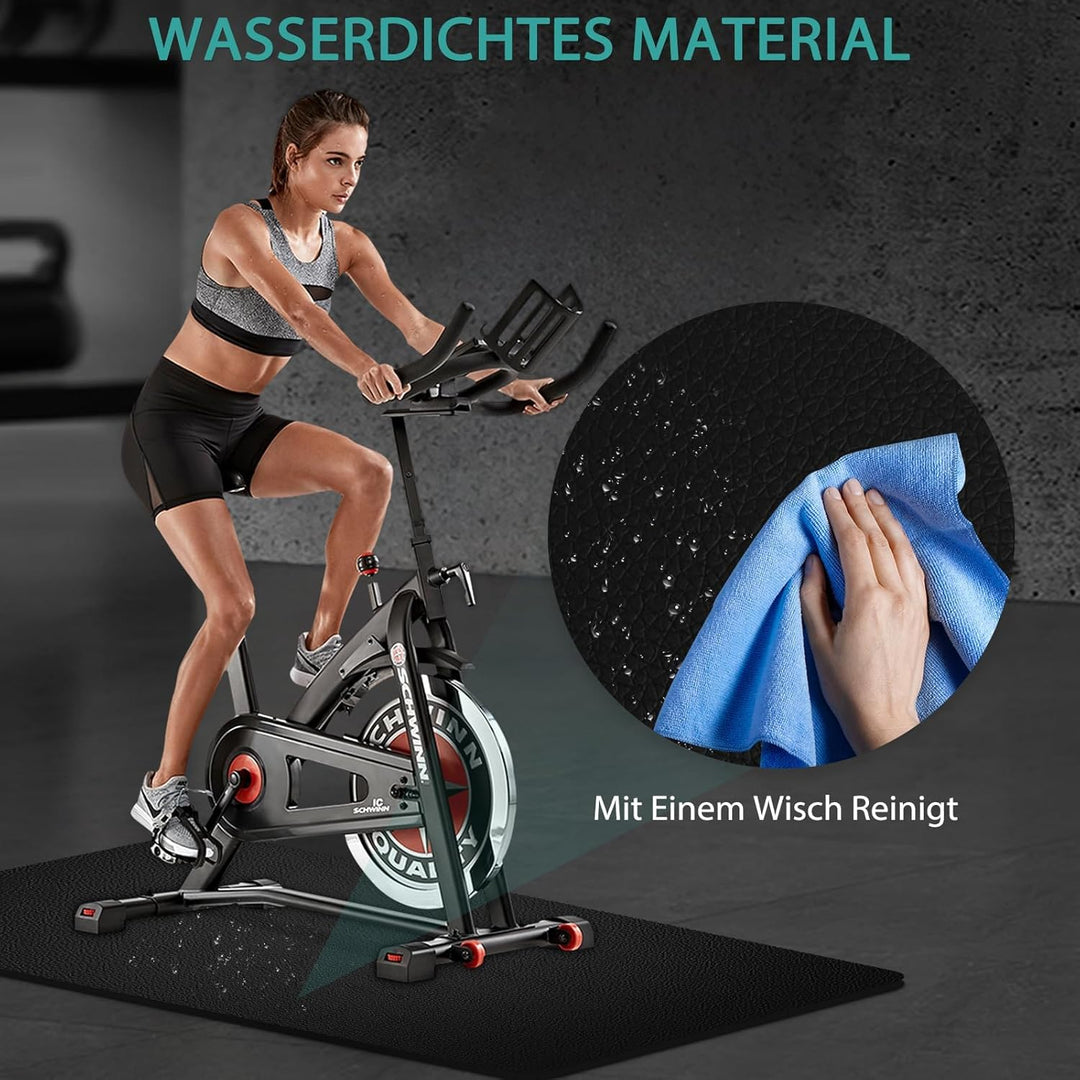 Stossfeste Bodenschutzmatte für Laufbänder, 6 mm Dicke rutschfeste Unterlage für Fitnessgeräte, PVC-