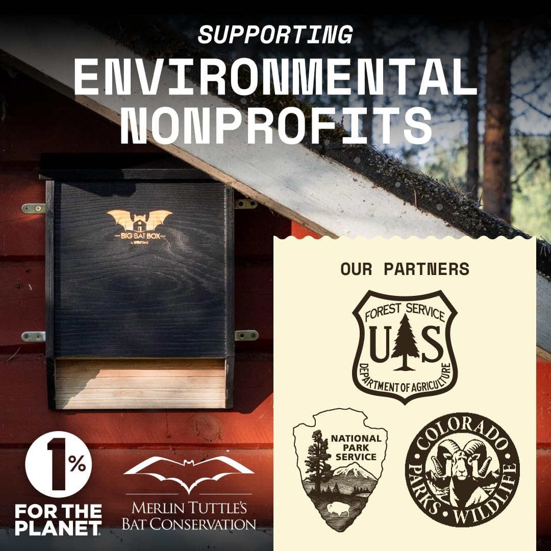 BIGBATBOX -Bat Houses for Outdoors - Proven Bat Box Design, Premium 2-Chamber Cedar Bat House. Enjoy