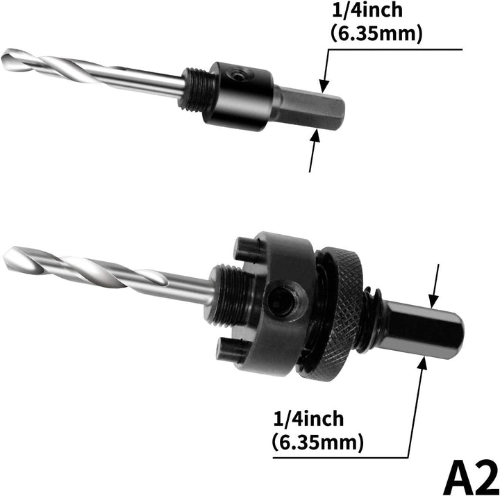 LAIWEI Lochsägen-Adapter-Set 5 Stück, Bohrer-Set, Bohrwerkzeug, kompatibel mit 14-360 mm Lochsägen S