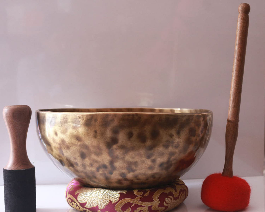 Singing Bowl Nepal 30,5 cm Heilende Meditation tibetische Tante Klangschale, handgehämmerte Himalaya