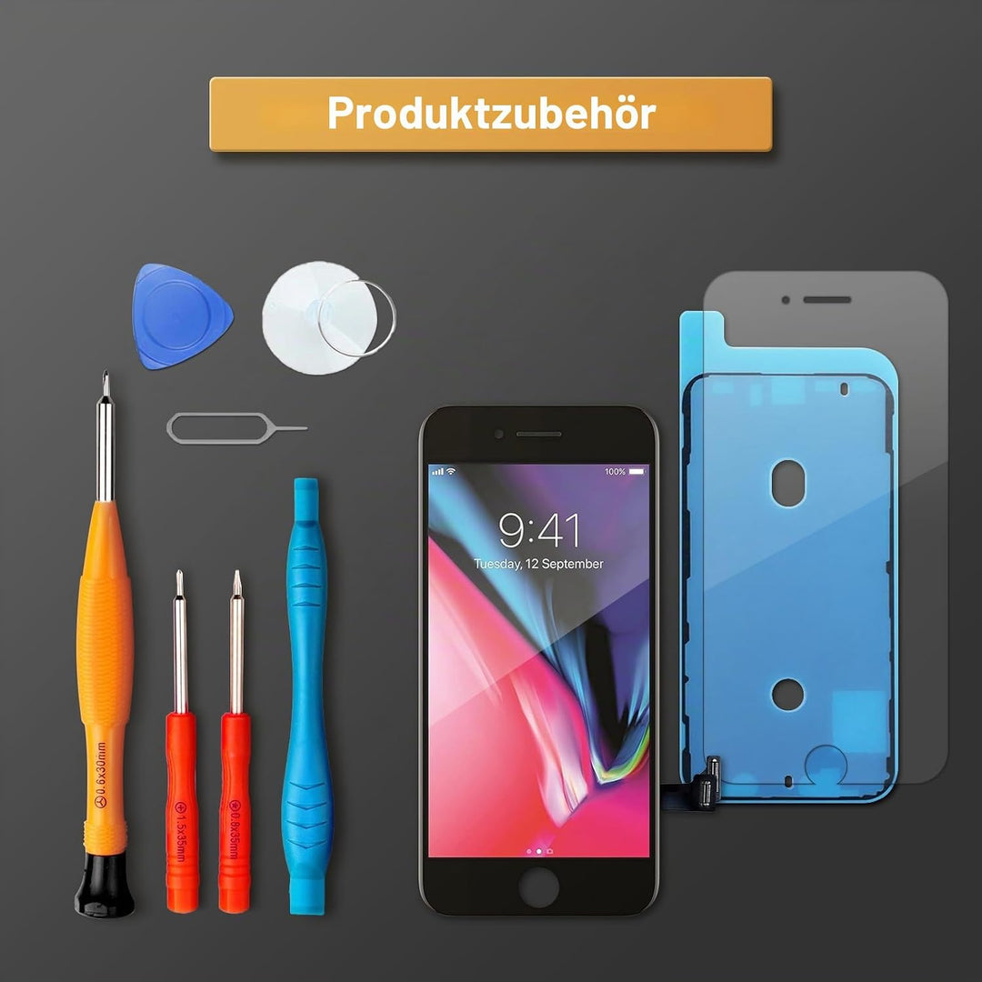 LL TRADER Display für iPhone 8 LCD 4,7 Zoll FHD Ersatz 3D Touch Digitizer Assembly und Reparaturset
