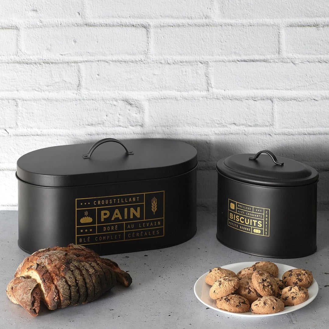 Cook Concept Behälter, Metall, Schwarzes Gold, One Size