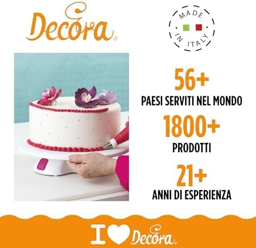 DECORA, 9271050 Kunststoff-Drehteller, Professionelle Torten-Drehscheibe aus Kunststoff, Leicht zu r