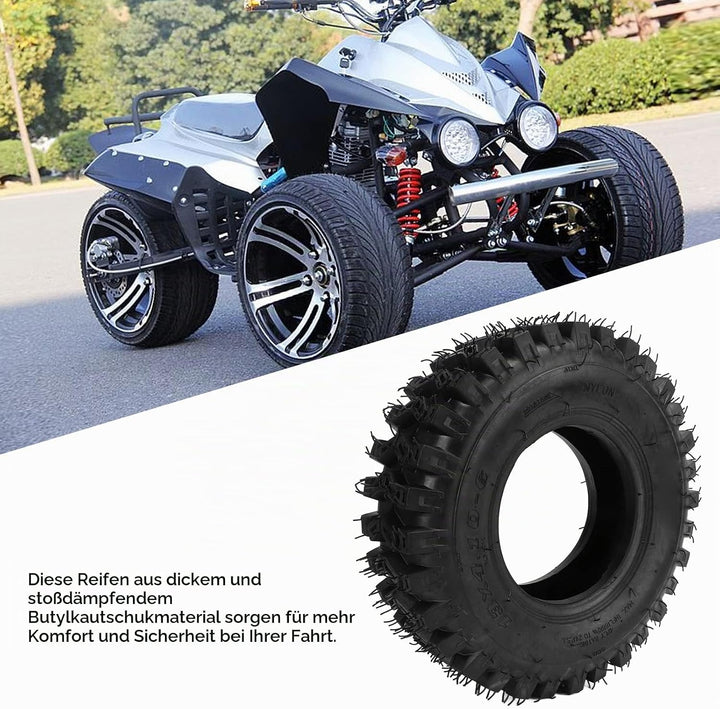 Motorradreifen, 13x4,10-6 Reifen Verdicken Rutschfester Gummi-Schneekehrer-Reifen Geeignet für ATV K