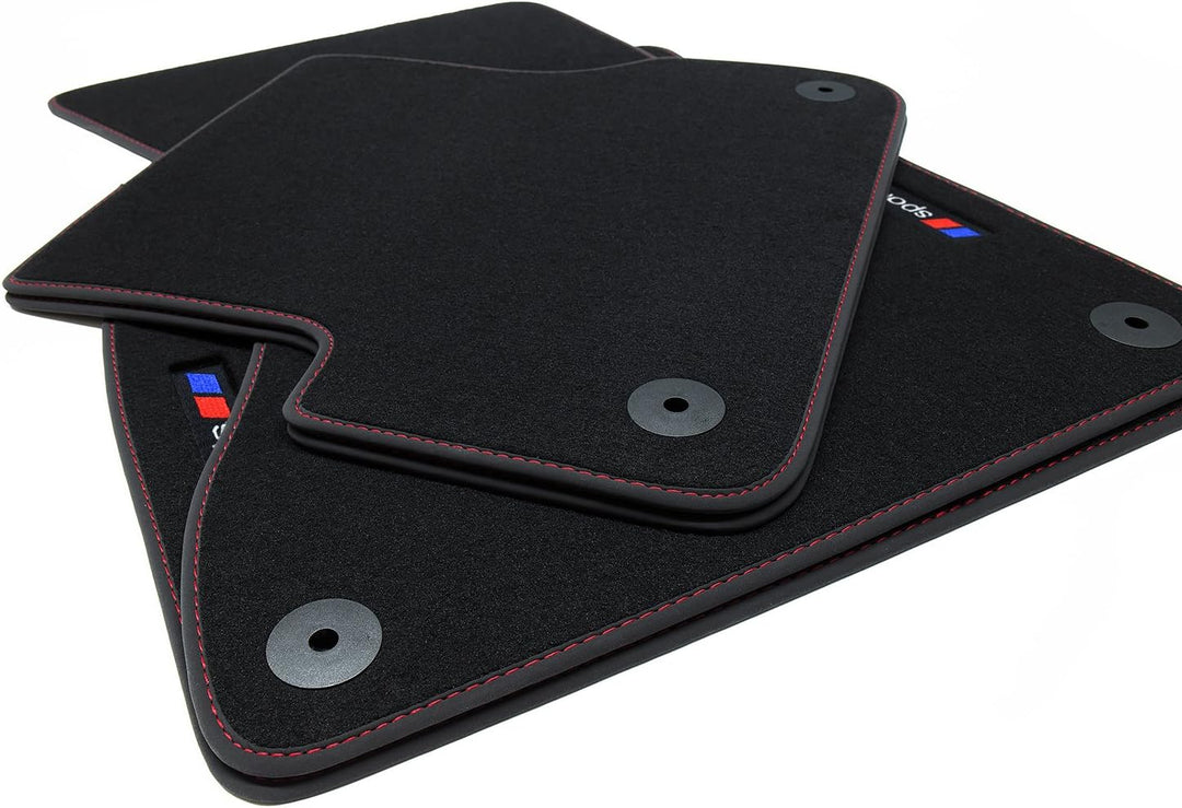 teileplus24 F652 Fussmatten Gummimatten Sportline Design kompatibel mit BMW X5 E70 / X6 E71 2006-201