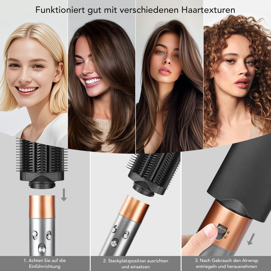 Bürste-Aufsatz für sanftes Styling für Dyson Airwrap, Die neuen Schlaufenborsten sorgen dafür, dass