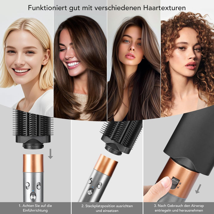 Bürste-Aufsatz für sanftes Styling für Dyson Airwrap, Die neuen Schlaufenborsten sorgen dafür, dass
