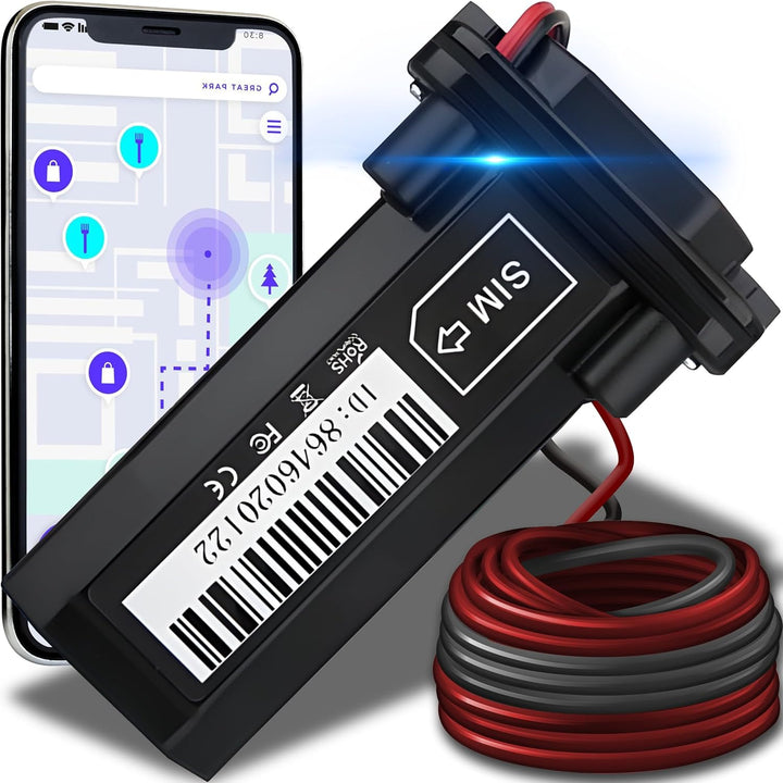Retoo GPS-Tracker für Auto Motorrad Roller mit SMS, Wasserdichter, Android/iOS App, Präzise Lokalisi
