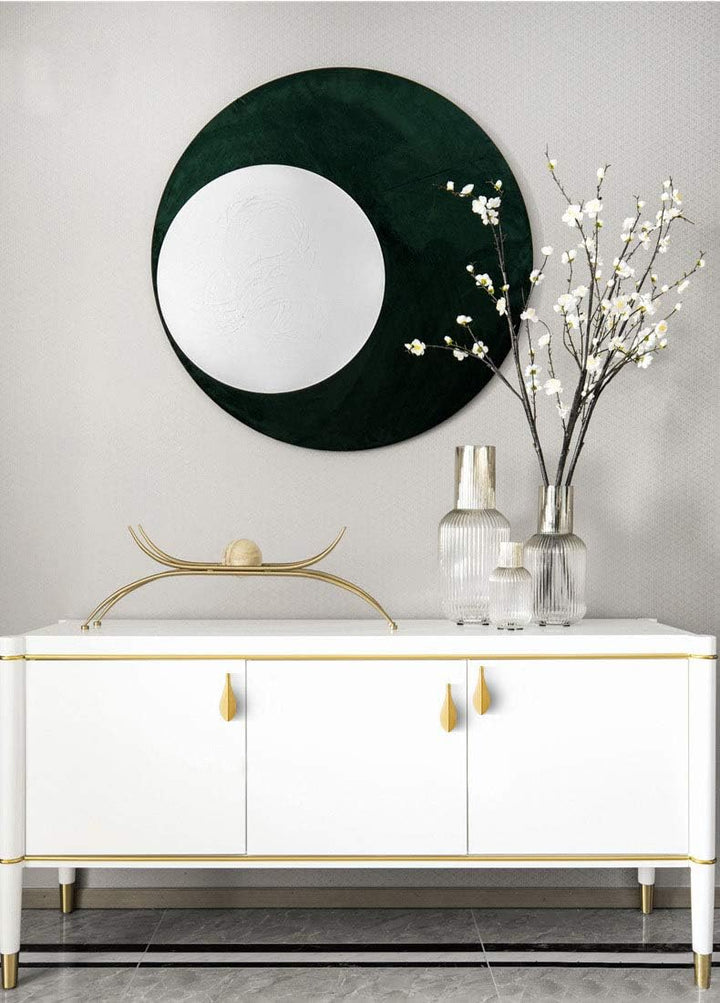 Mou 6 x goldene Blattknäufe, modischer Art-Deco-Stil, Blattform, Schranktürgriff, Zweiloch-Knäufe