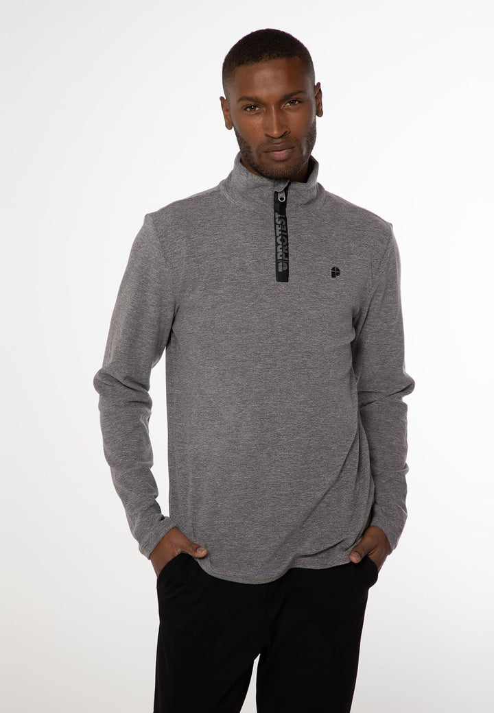 Protest Herren Perfectym Fleece S Dark Grey Melee, S Dark Grey Melee