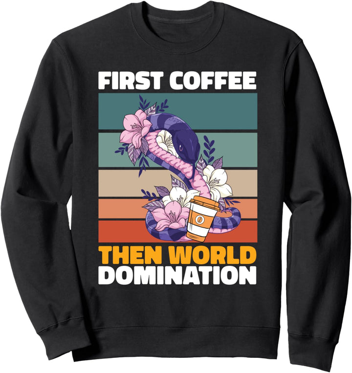 Retro Schlange Kaffee - Terrarium Reptil Vintage Schlange Sweatshirt