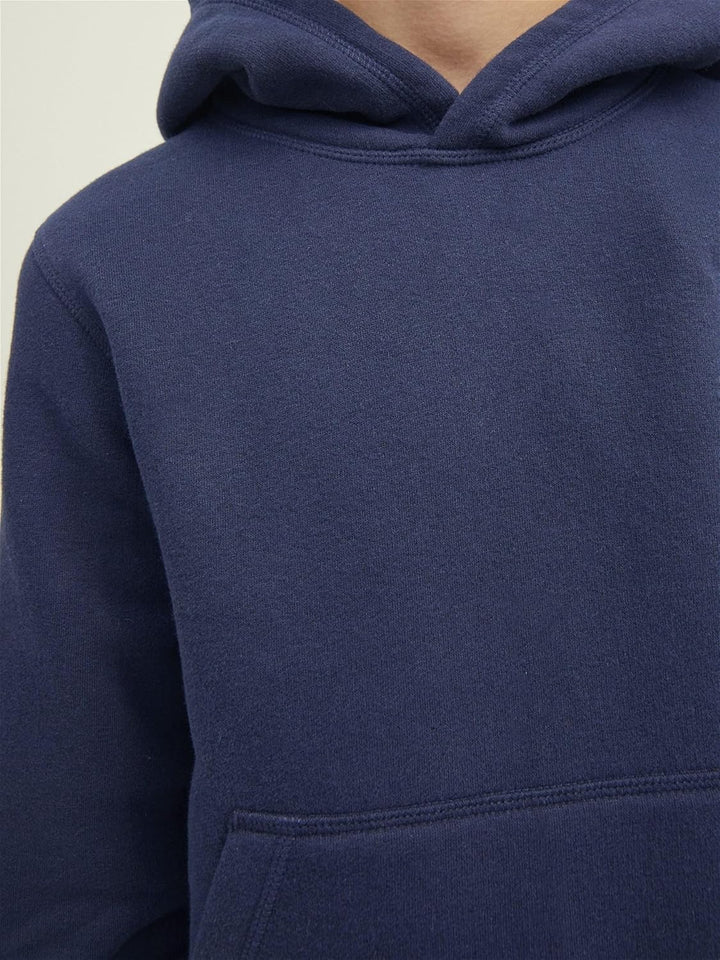 JACK & JONES Boy's JCOCLASSIC Waffle Sweat Hood SN JNR Kapuzenpullover 128 Navy Blazer, 128 Navy Bla