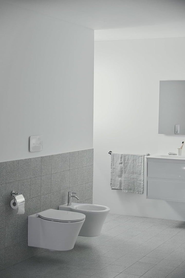 Ideal Standard BC197AA Ceraline Bidetarmatur mit Zugknopf-Ablaufgarnitur