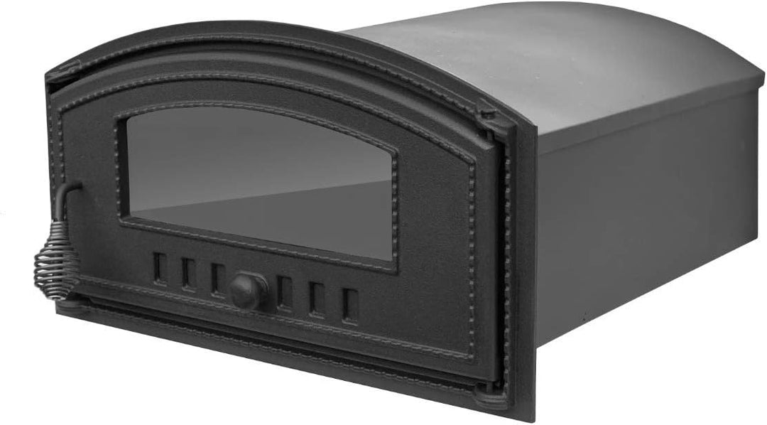 Sellon24® Backofen aus Gusseisen Stahlkammer Ofentür Pizzaofentür Steinbackofentür H1916