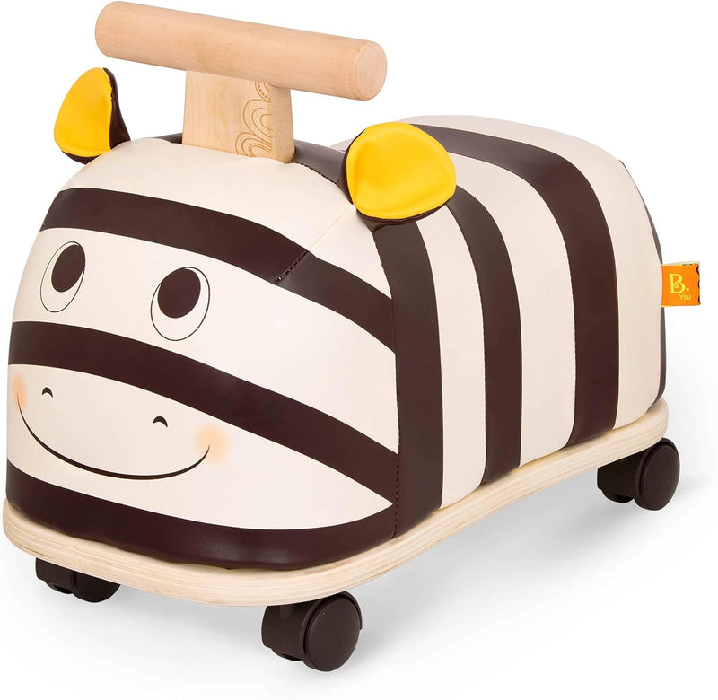 B. toys Rutschauto aus Holz – Rutscher Zebra auf Rollen für Kinder und Babys, Kinderfahrzeug, Rutsch