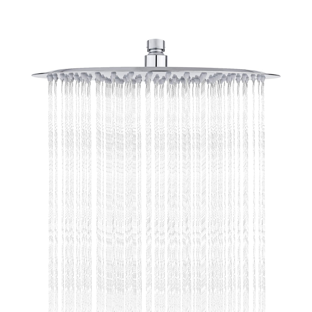 Ibergrif - Edelstahl Kopfbrause Regendusche, Duschkopf, 12 Zoll, Edelstahl, Silber, 30 CM, M20299 Ru