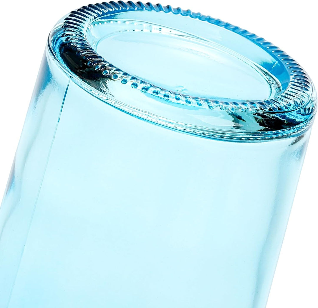 YOUEON 16 Stück blaue Glasvasen, 237 ml, lebende Knospenvasen, kleine Glasvasen für Blumen, dekorati